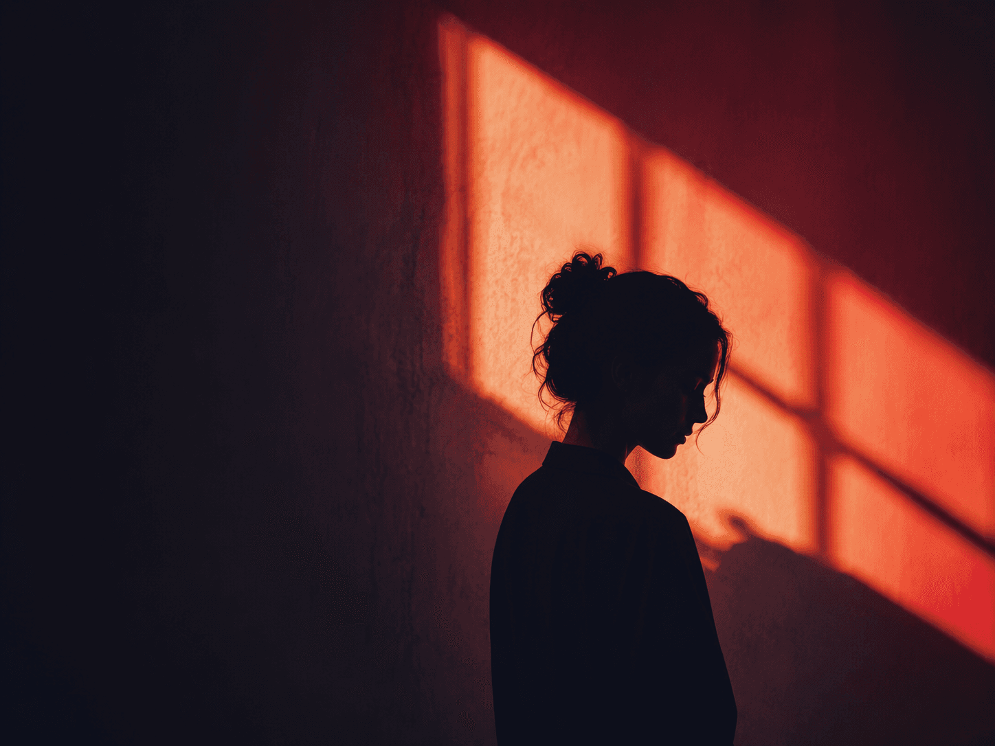 Cinematic music video still — dramatic silhouette